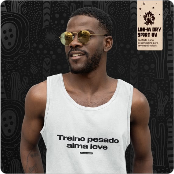 Regata Masculina Dry Sport UV – Treino pesado alma leve 