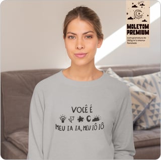 Nome do produto Moletom Blusão Prime Unissex – Você é luz É raio, estrela e luar 