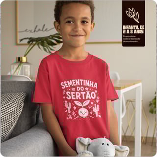 Nome do produto Camiseta Infantil Quality – (2 a 8 Anos ) - Sementinha Do Sertão 