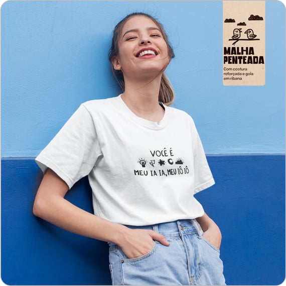 Camiseta Unissex Quality – Você é luz É raio, estrela e luar 