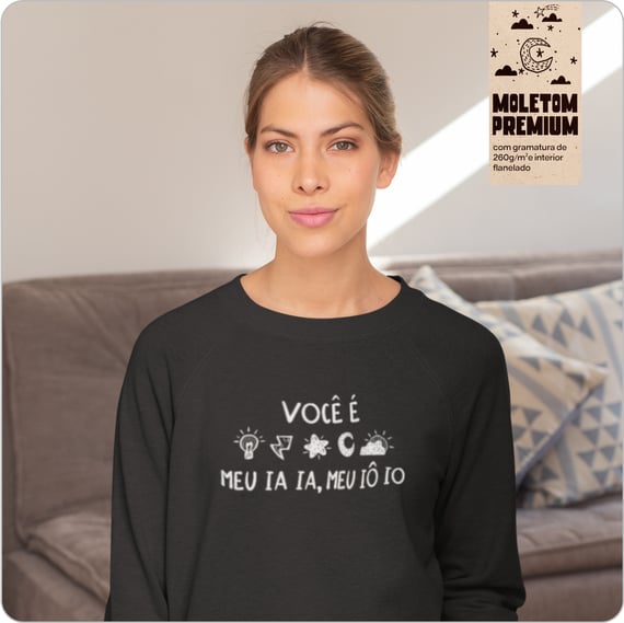 Moletom Blusão Prime Unissex – Você é luz É raio, estrela e luar 