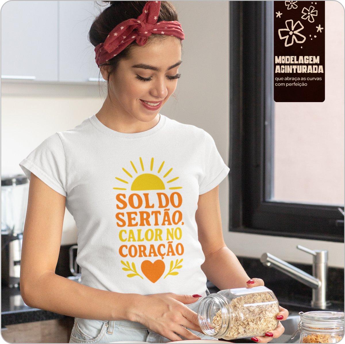 Nome do produto: Camiseta Feminina Baby Long Quality - Sol do sertão 