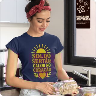 Nome do produto Camiseta Feminina Baby Long Quality - Sol do sertão 