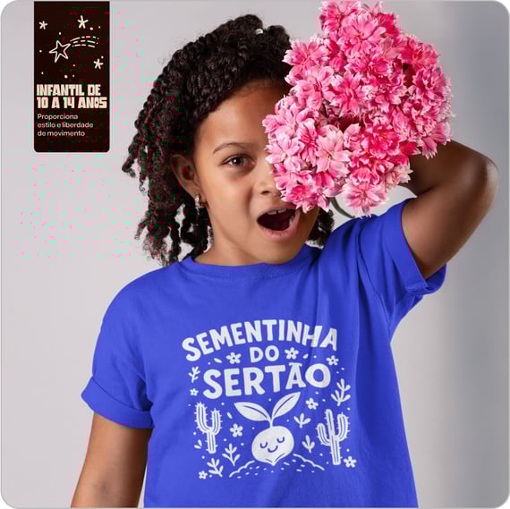 Camiseta Infantil Quality (10 a 14 Anos) – Sementinha Do Sertão 