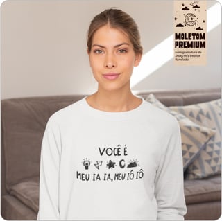 Nome do produto Moletom Blusão Prime Unissex – Você é luz É raio, estrela e luar 