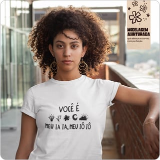 Camiseta Feminina Baby Long Quality - Você é luz É raio, estrela e luar 