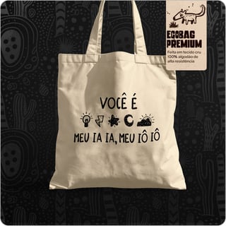 Nome do produto Ecobag Estilosa - Você é luz É raio, estrela e luar 