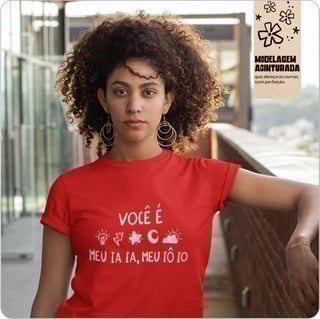 Nome do produto Camiseta Feminina Baby Long Quality - Você é luz É raio, estrela e luar