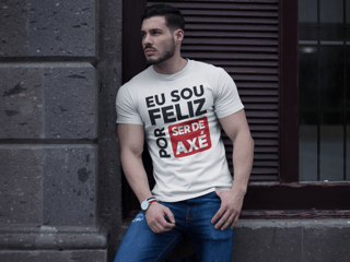Nome do produtoCamiseta Branca Eu Sou Feliz Por Ser De Axé