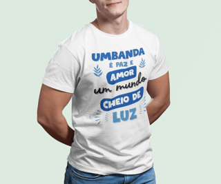 Nome do produtoCamiseta Branca Umbanda É Paz E Amor