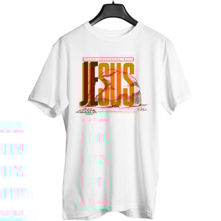 Nome do produto Camiseta Cristã Jesus – Estou Edificado Nele | Design Gospel Moderno