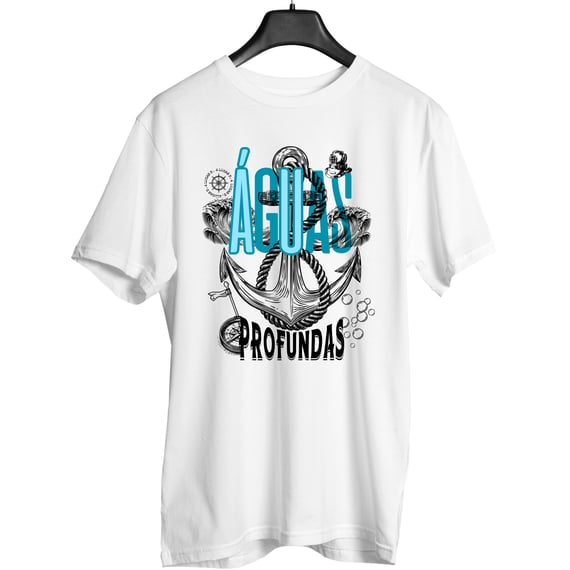 Camiseta Estampada Águas Profundas – Lucas 5:4, Fé e Estilo Exclusivo