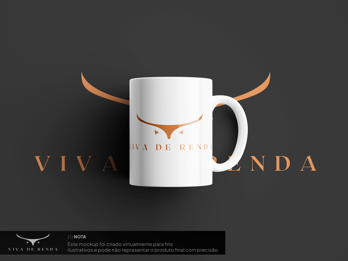 Nome do produto: Caneca Branca - Viva de Renda