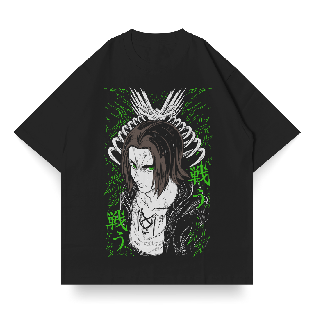 Nome do produto: OVERSIZED Single Front do Eren Yeager | Attack on Titan