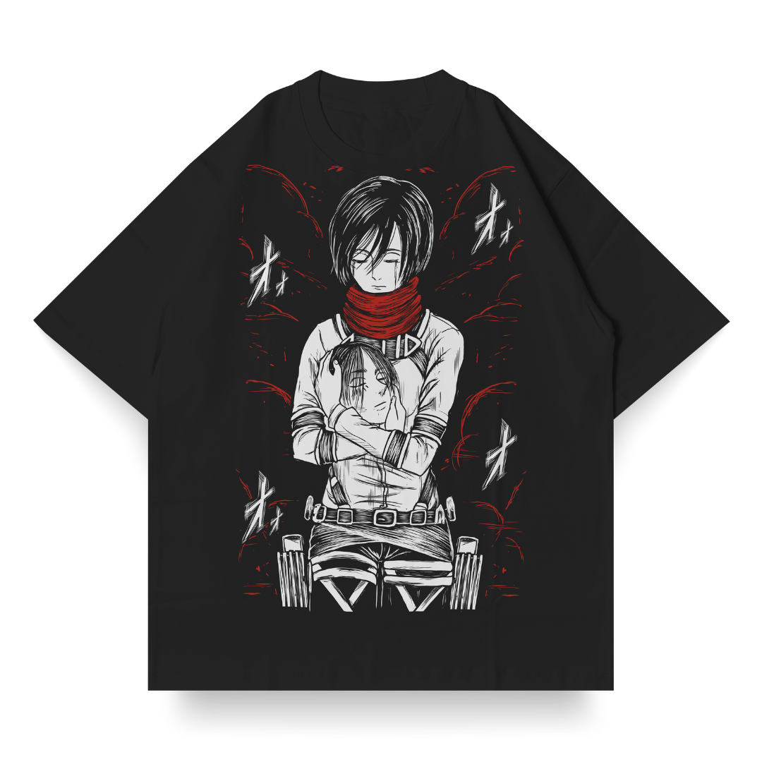 Nome do produto: OVERSIZED Single Front da Mikasa Ackerman | Attack on Titan