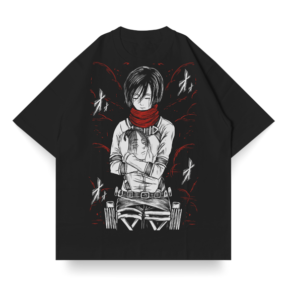 OVERSIZED Single Front da Mikasa Ackerman | Attack on Titan
