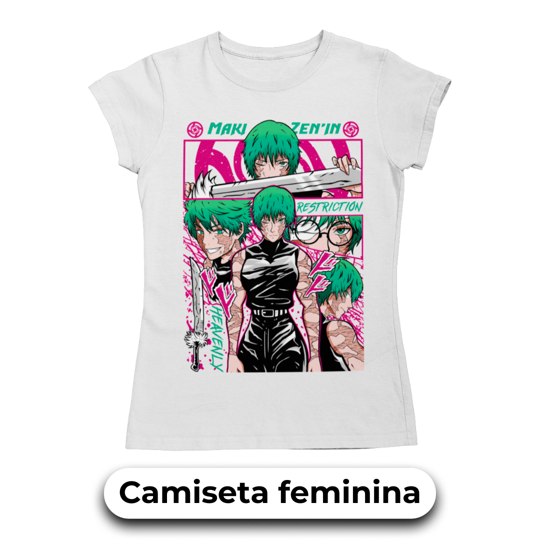 Camiseta TRADICIONAL da Maki Zenin | Jujutsu Kaisen