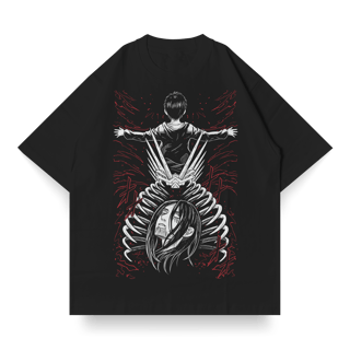Nome do produto OVERSIZED Single Front do Eren Yeager | Attack on Titan