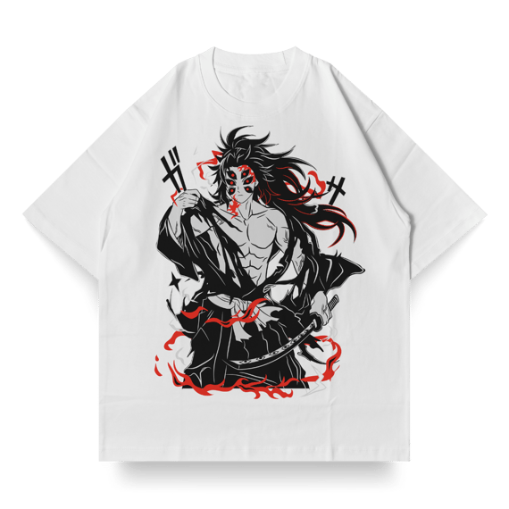 OVERSIZED Single Front Branca do Kokushibo | Demon Slayer
