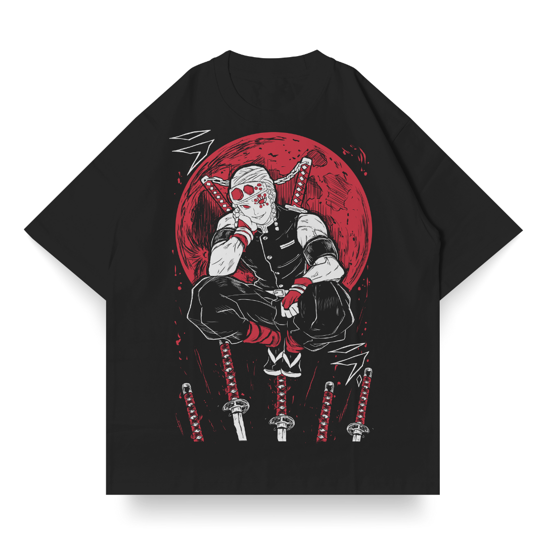 Nome do produto: OVERSIZED Single Front Branca do Tengen Uzui | Demon Slayer