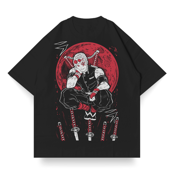 OVERSIZED Single Front Branca do Tengen Uzui | Demon Slayer