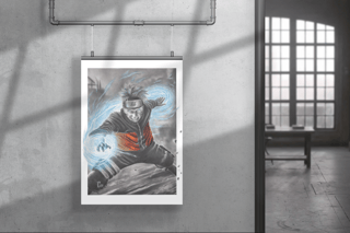 Nome do produto Tempestade de Chakra Azul - Poster