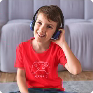 Nome do produto Camiseta Infantil Quality –  (10 a 14 Anos) Player 2 Xbox 