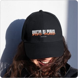 Nome do produto Boné Prime Comfort – Quem Rir mais vive Mais 