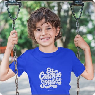 Nome do produto Camiseta Infantil Quality –  (10 a 14 Anos) Eu Construo Sorrisos 