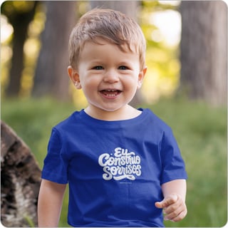 Nome do produto Camiseta Infantil Quality (2 a 8)Anos  – Eu Construo Sorrisos 