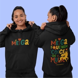 Nome do produto Moletom Canguru Prime  Unissex –  Meiga Que nem Coice de Mula 