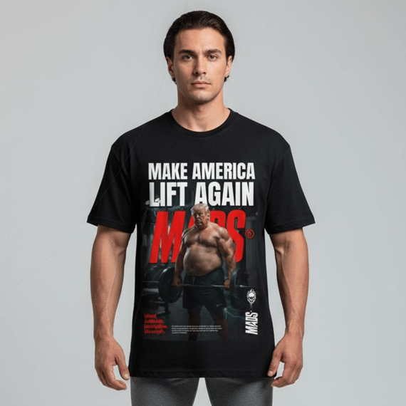 Camiseta Oversized MADS - Make America Lift Again - Trump