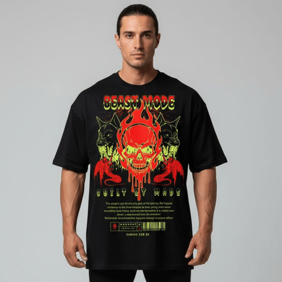 Camiseta Oversized MADS - Beast Mode