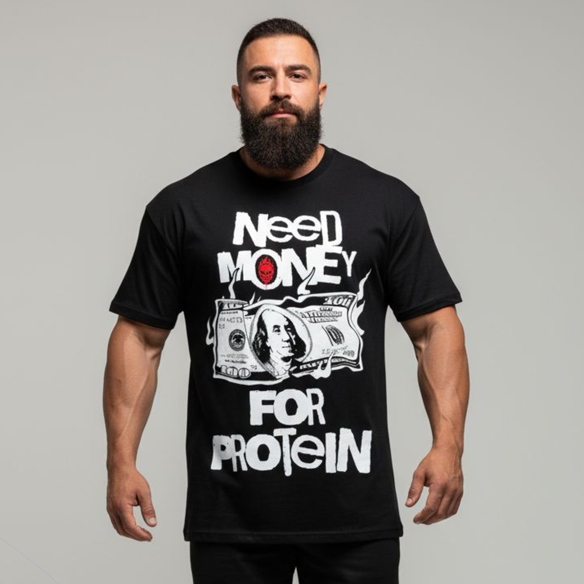 Nome do produto: Camiseta Oversized MADS - Need Money for Protein