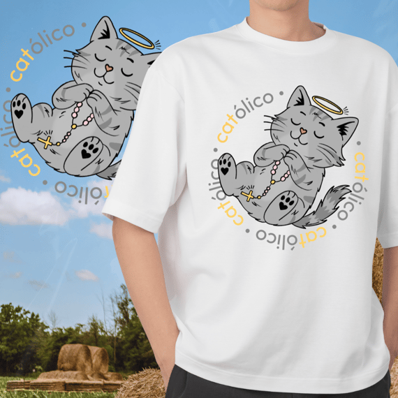 Camiseta Gato Católico | Catmosfera