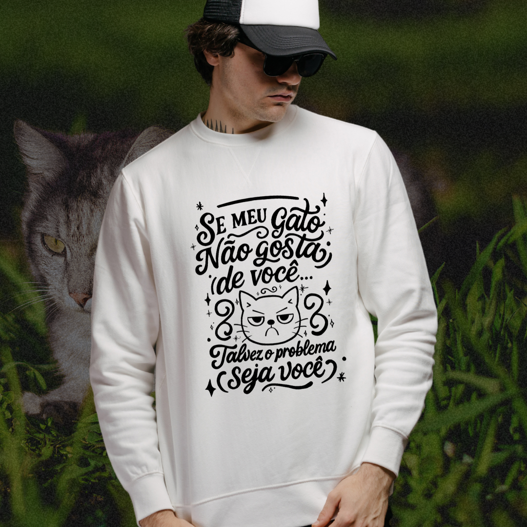 Nome do produto: Moletom Humor Gato \