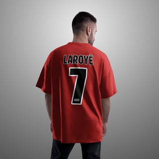 Nome do produto Camiseta Basqueteira Vermelha - Exú Laroyê