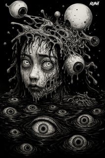 Nome do produto Camiseta Oversized — “Olhos do Abismo PT 1”