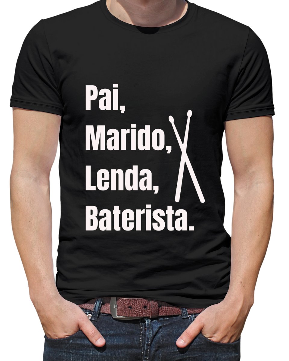 Nome do produto: Camiseta Pai Baterista