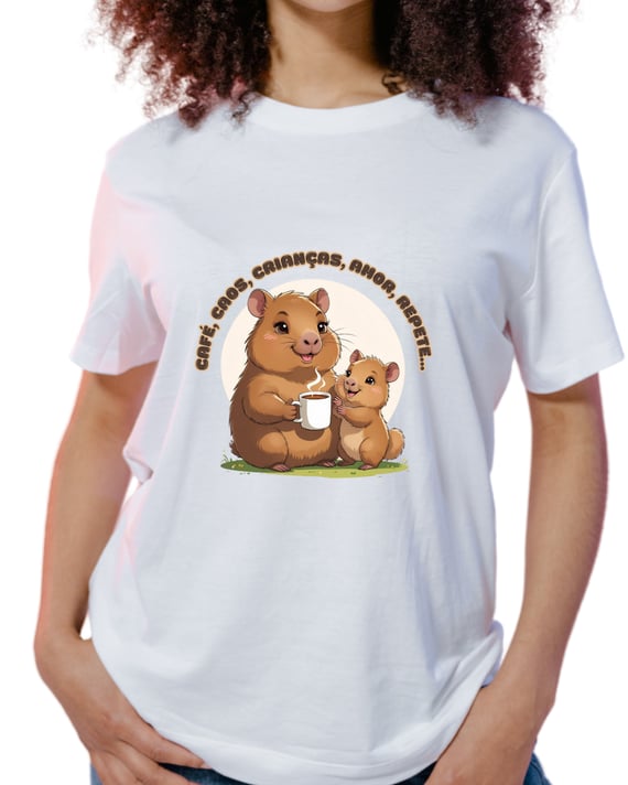 Camiseta mamãe capivara