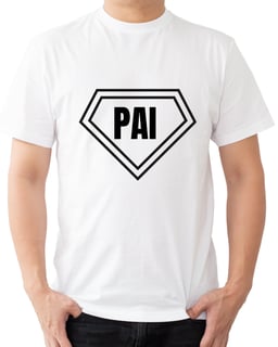 Camiseta PAI – O Super-Herói da Vida Real - cores claras