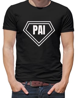 Camiseta PAI – O Super-Herói da Vida Real - cores escuras