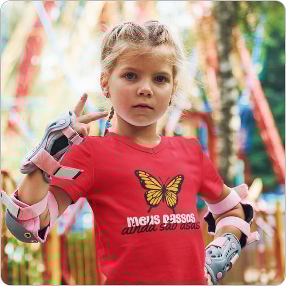 Camiseta Infantil Quality –  Meus Passos Ainda São Asas (2 a 8 Anos ) 