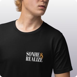 Nome do produto Camiseta Masculina Quality –  Sonhe e Realize