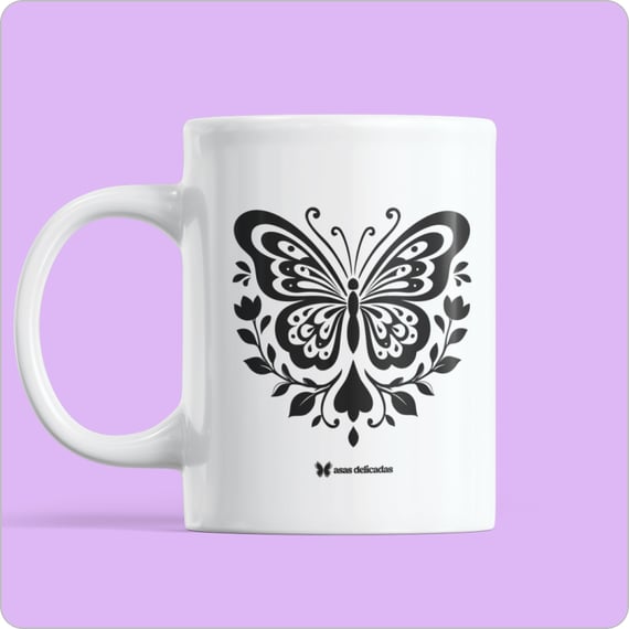 Caneca Mágica Estampada –  Borboleta