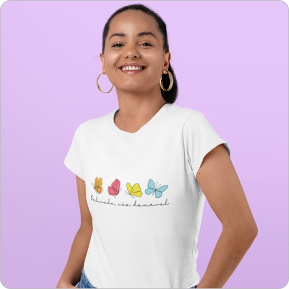 Camiseta Feminina Baby Long Quality –  Delicada Não Domavel 