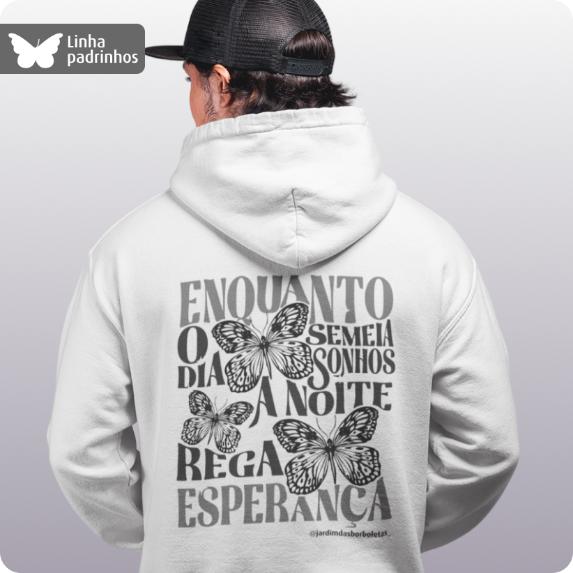 Nome do produto: Moletom Canguru Unissex – Semeie Sonhos 