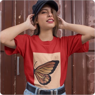 Nome do produto Camiseta Masculina Quality –  Borboleta 