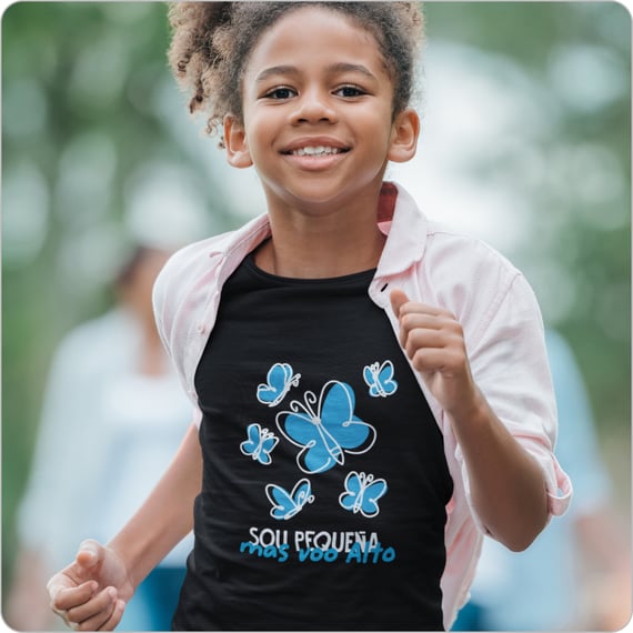 Camiseta Infantil Quality –  Sou Pequena Ma Voo Alto (10 a 14 Anos)