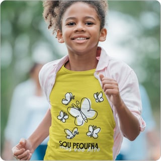 Camiseta Infantil Quality – Sou Pequena Mas Voo Alto 